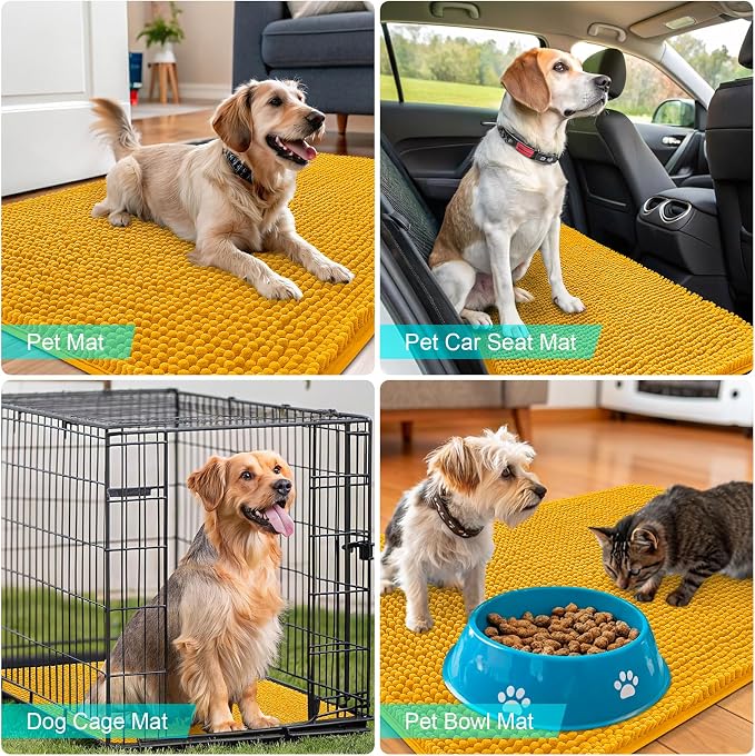 OLANLY Dog Door Mat for Muddy Paws 30x20, Absorbs Moisture and Dirt, Absorbent - Image 7