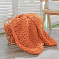 Bigacogo Chunky Knit Throw Blanket by Bigacogo