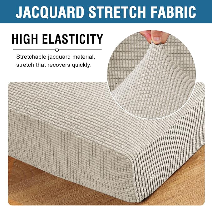 H.VERSAILTEX Super Stretch Couch Cushion Covers Sofa Cushion Slipcovers - Image 4