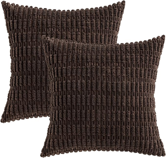 MIULEE Pack of 2 Corduroy Decorative Throw Pillow Covers 20x20 Inch Soft Boho - Image 6