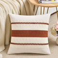Fancy Homi Set of 1 Rust Boho Decorative Throw Pillow Covers 18x18 Inch by Fancy+Homi