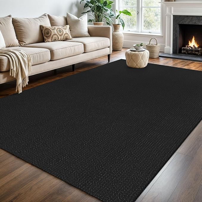 KOZYFLY Washable Area Rug 6x9 ft Rubber Backed Non Slip Rugs by KOZYFLY