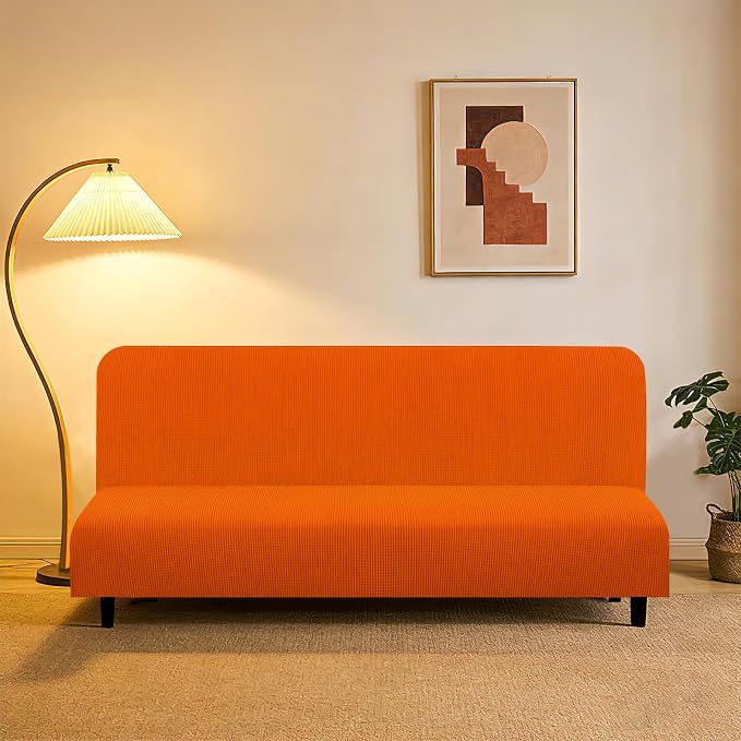 U-NICE HOME Stretch Futon Cover Armless Bed Slipcover - Image 2
