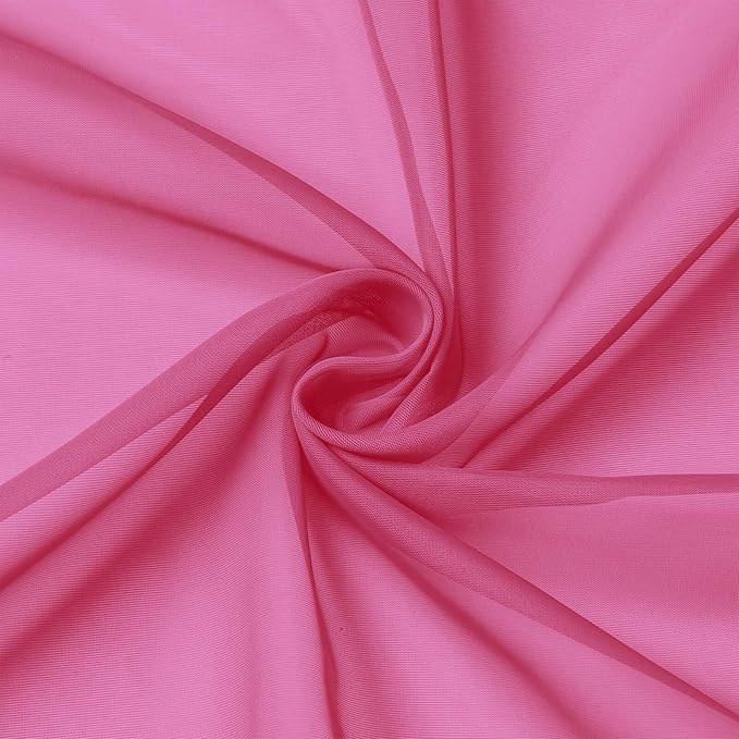Extra Long Sheer Hot Pink Curtains - Image 9