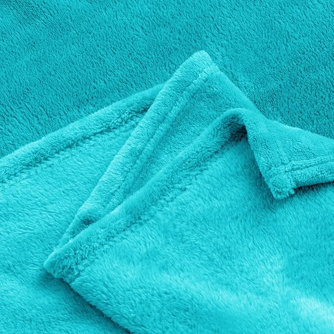 BEDELITE Fleece Blankets Queen Size Teal Throw Blankets - Image 8