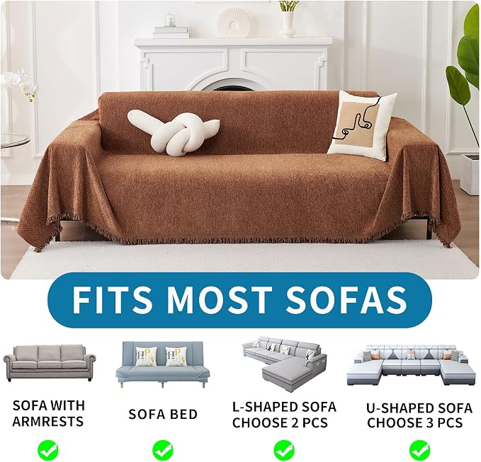 HAOMAIJIA Chenille Couch Cover Sofa Covers - Image 5