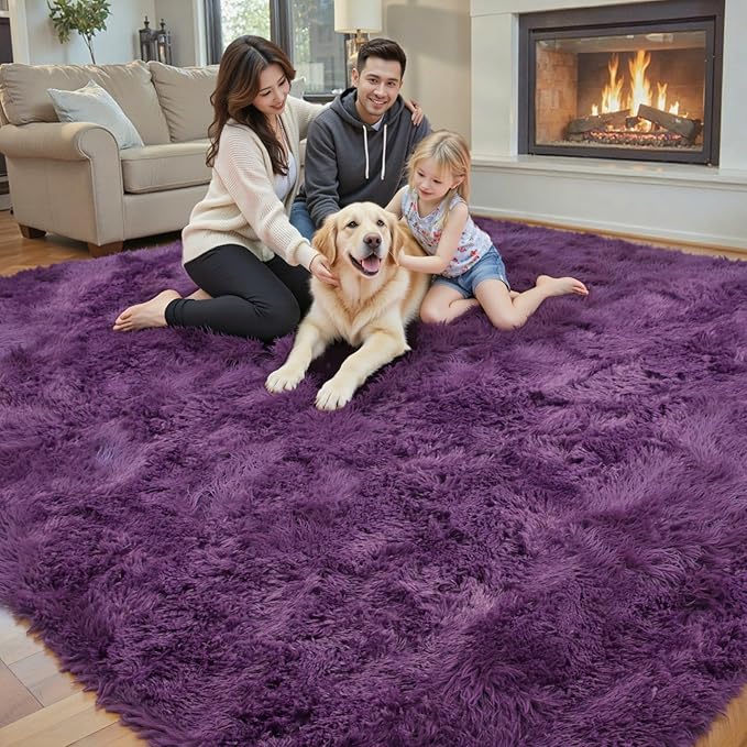 Rugs for Living Room 6x9, Alfombras para Salas Shag Large Plush Soft Area Rug - Image 3