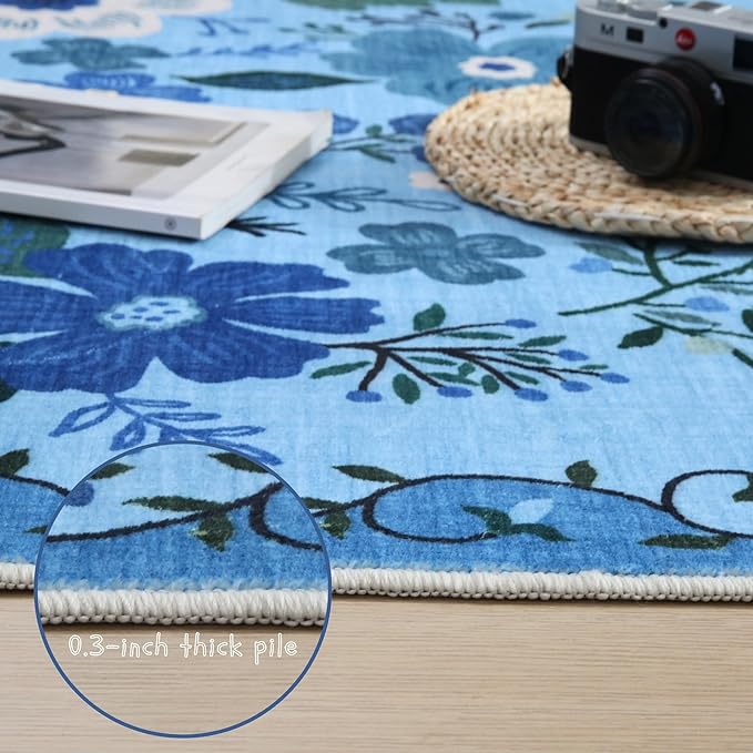 Rugcomf Runner Rug for Hallways Kitchen Rug Non Slip 2'6''x8' Washable Runner - Image 4