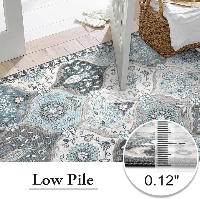 Lahome Moroccan Washable Area Rug 6x9, Large Soft Living Room Bedroom Rugs | - Image 6