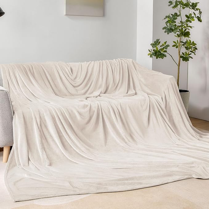 BEDELITE Big Fleece Blanket 120" x 120", Super Soft Fluffy Fuzzy Oversized King - Image 3