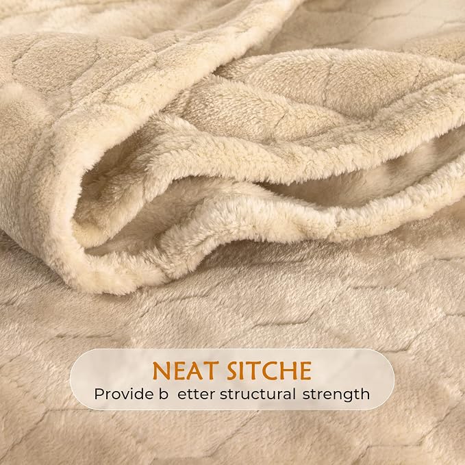 TOONOW Fleece Blanket Textured Fuzzy Plush Throw Blanket Twin Size 60" x 80" - Image 5