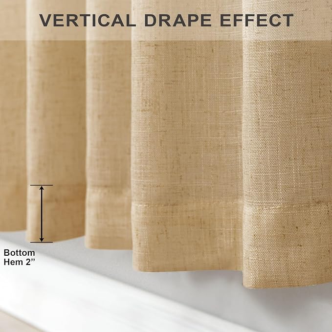 Tan Linen Curtains 90 Inch Length - Image 5