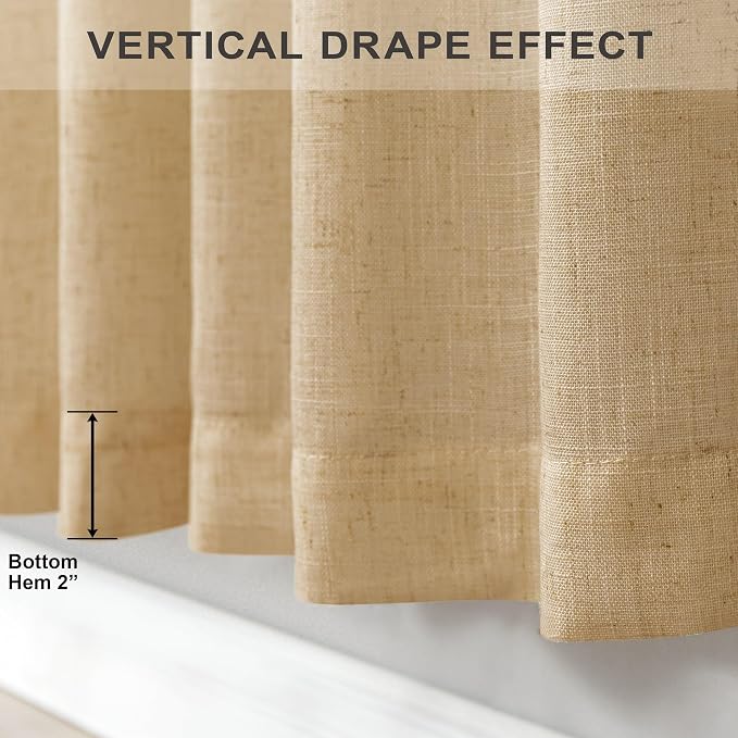 Tan Beige Curtains 96 Inches Long - Image 7