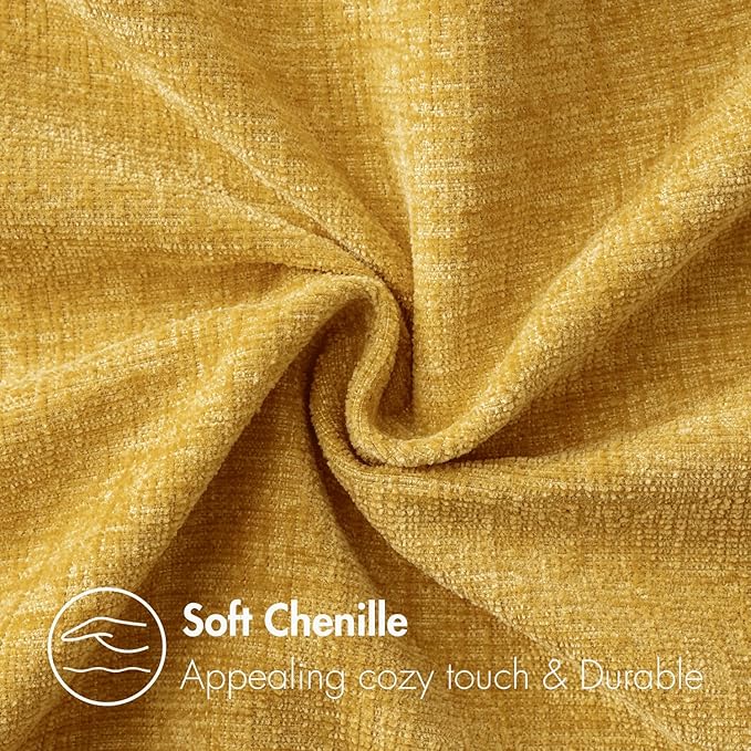MIULEE Pack of 2 Mustard Yellow Throw Pillow Covers 12x20 Inch Soft Spring - Image 2