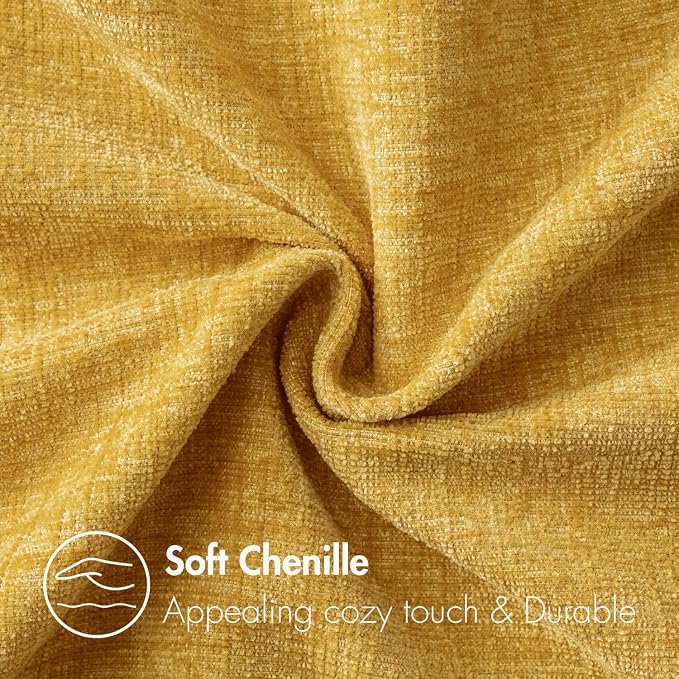 MIULEE Pack of 2 Mustard Yellow Throw Pillow Covers 20x20 Inch Soft Spring - Image 2