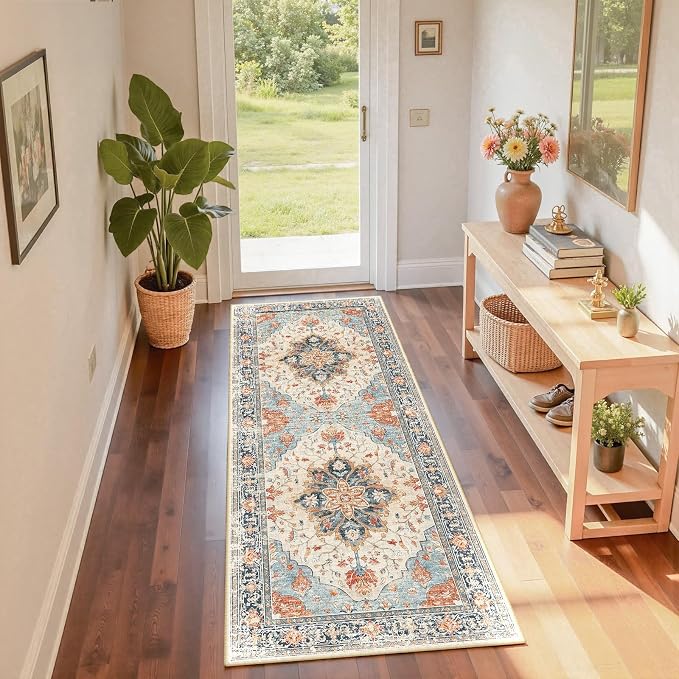 RELEANY Area Rugs 2'x6' Runner Rug Non Slip Washable by RELEANY