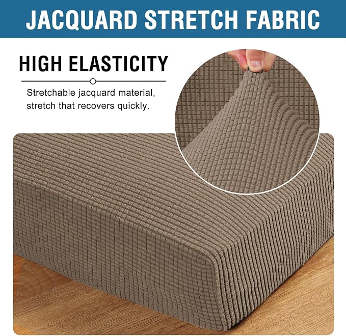 H.VERSAILTEX Super Stretch Individual Seat Cushion Covers Sofa Covers Couch - Image 3
