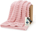 Bedsure GentleSoft Coral Pink Fleece Blanket by BEDSURE