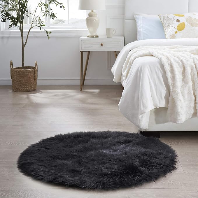 Ciicool Round Fur Fluffy Area Rug - Image 8