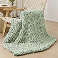 Bigacogo Chunky Knit Throw Blanket by Bigacogo