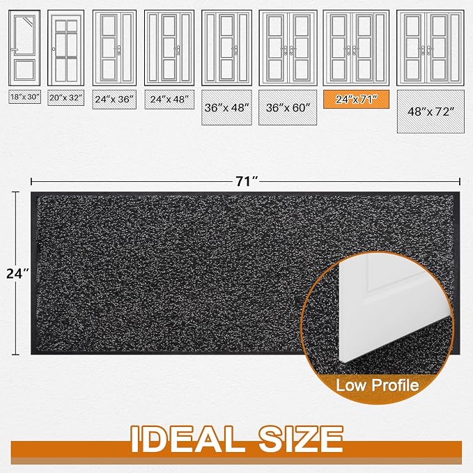 Mibao Front Door Mat, Dirt Trapper Welcome Mat - Image 2