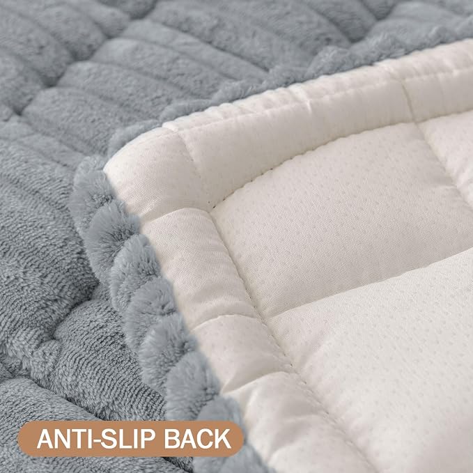 Smiry Couch Cover for Dogs Washable, Non Slip Fuzzy Pet Couch Covers for 3 - Image 10