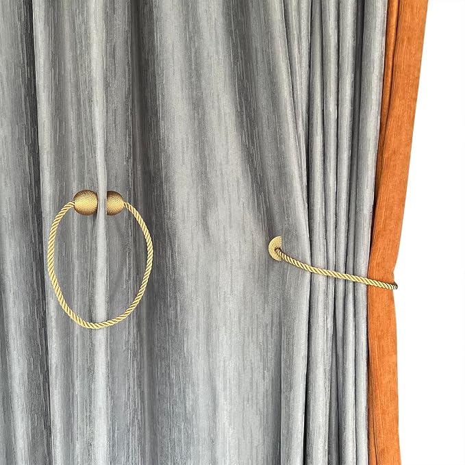 Melaluxe 2 Pack Magnetic Curtain Tiebacks, Decorative Curtain Holdbacks - Image 5