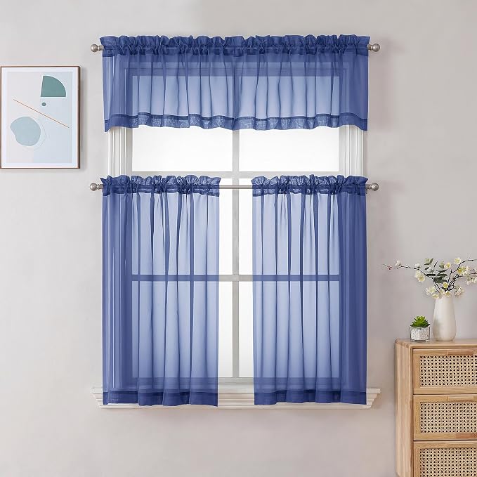 Chyhomenyc Royal Blue Sheer Valances - Image 2