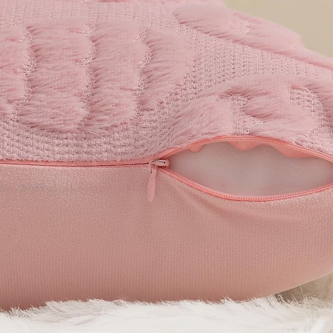 decorUhome Easter Pink Egg Pillow Covers 12x20 Inch Set of 2, Soft Plush Faux - Image 8