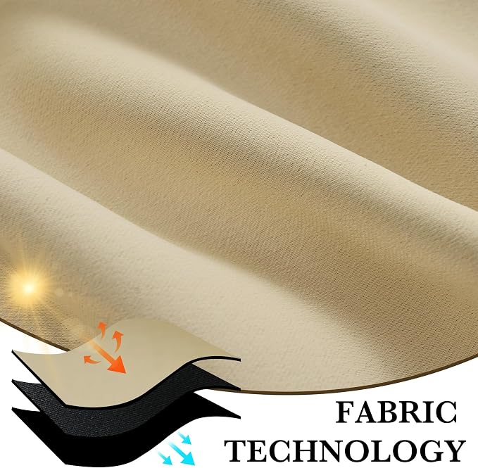 RYB HOME 100% Blackout Basement Curtains 24 inches Long, Heat & UV Blocking - Image 7