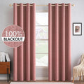 MIULEE 100% Blackout Linen Textured Curtains by MIULEE