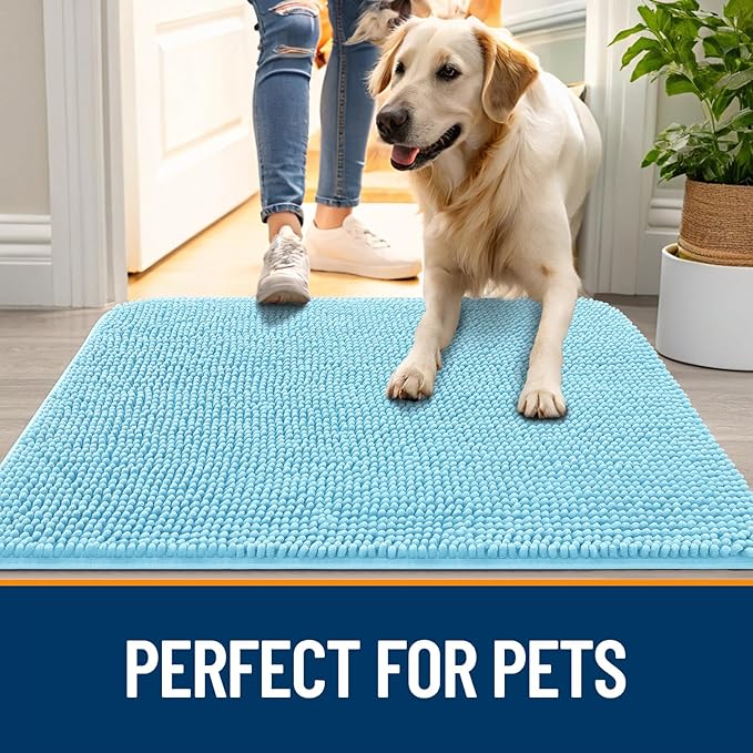 OLANLY Dog Door Mat for Muddy Paws 24x16, Absorbs Moisture and Dirt, Absorbent - Image 6