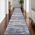 KOZYFLY Modern Abstract Washable Rug Runner 2.6x14 Hallway Rug Runner Non-Slip by KOZYFLY