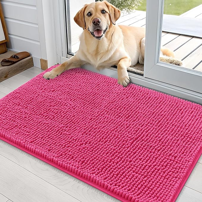 OLANLY Dog Door Mat for Muddy Paws 36x24, Absorbs Moisture and Dirt, Absorbent by OLANLY