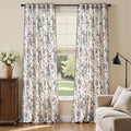 jinchan Linen Blend Floral Curtains French Country Curtain by JINCHAN