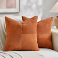 Fancy Homi 2 Packs Burnt Orange Big Decorative Throw Pillow Covers 24x24 Inch by Fancy+Homi