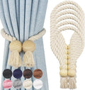 6 Pack Magnetic Curtain Tiebacks Cotton Hand Woven Tie Back Decorative Rope by CurtianTiebacks