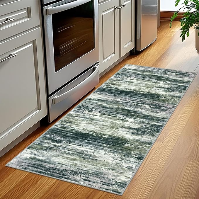 KOZYFLY Kitchen Runner Rug for Hallway Non-Slip Modern Abstract Runner Rug 2x5 - Image 3