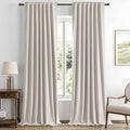MIULEE 100% Blackout Linen Curtains by MIULEE
