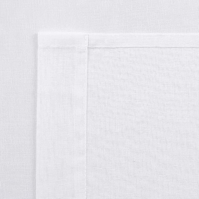 DWCN Sheer White Curtains 90 inches Long, Elegant Transparent Voile Sheer - Image 5