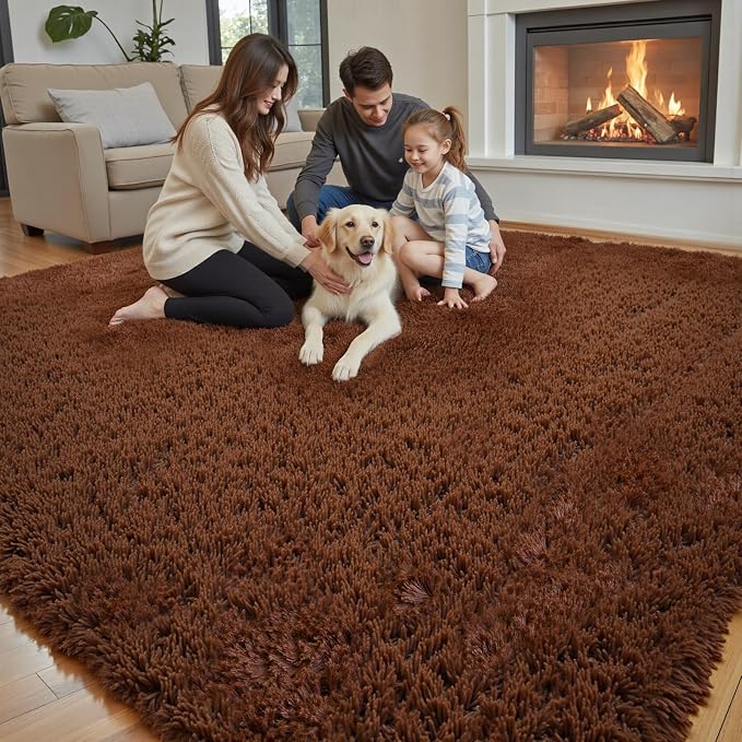 Rugs for Living Room 6x9, Alfombras para Salas Shag Large Plush Soft Area Rug - Image 3