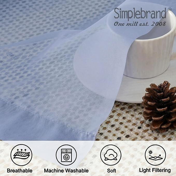 Simplebrand Denim Sheer Curtains 72 Inches Long 2 Panels - Image 5