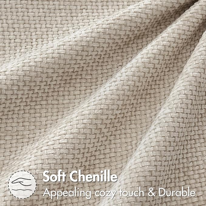 MIULEE Pack of 2 Euro Sham Pillow Covers 24x24 Inch Neutral Beige Modern Boho - Image 8
