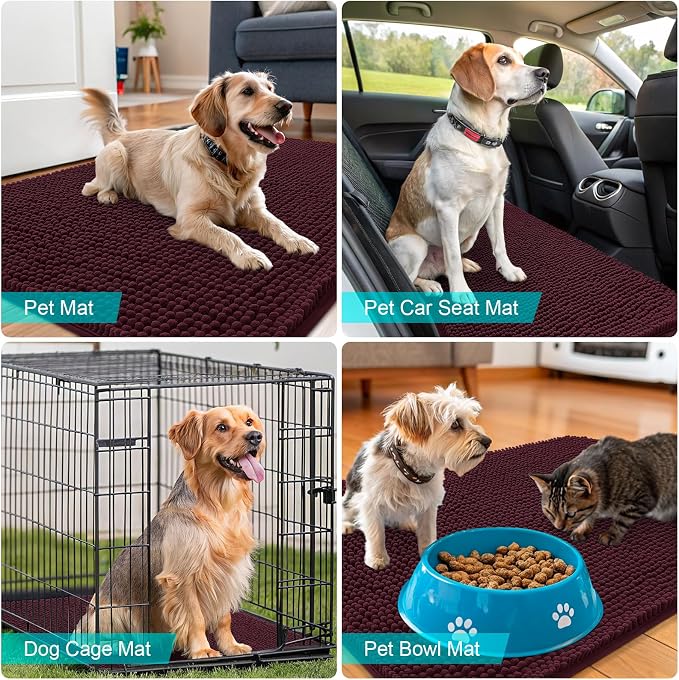 OLANLY Dog Door Mat for Muddy Paws 59x20, Absorbs Moisture and Dirt, Absorbent - Image 7