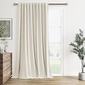 Guken Cream 100% Blackout Linen Curtains 60 Inch Wide by 96 Inch by Guken