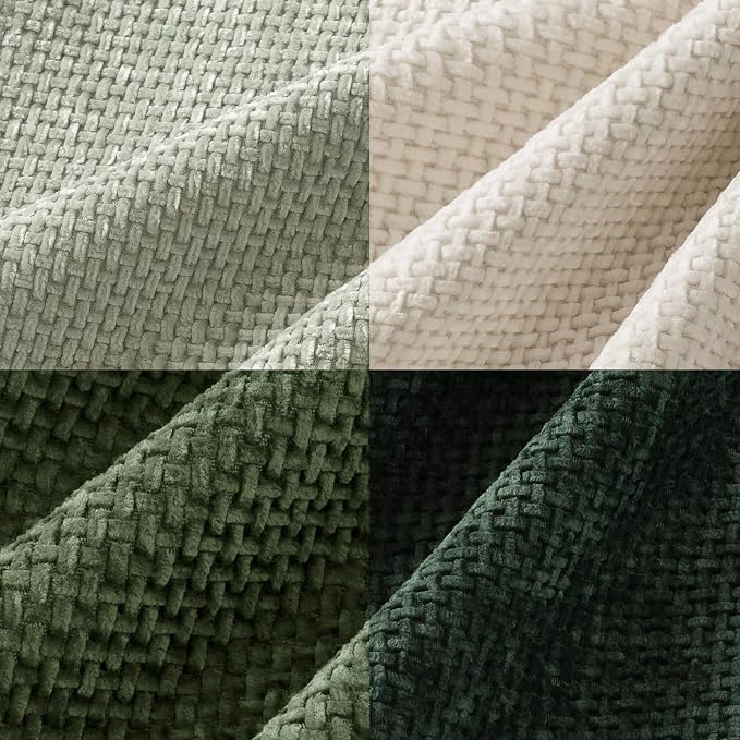MIULEE Pack of 4 Couch Throw Pillow Covers 20x20 Inch Neutral Green Soft - Image 2