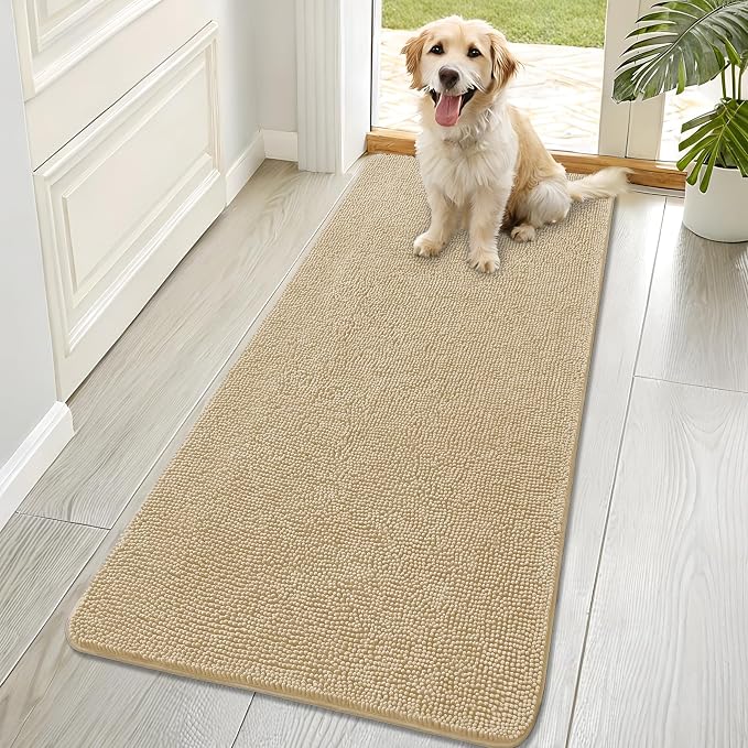 OLANLY Dog Door Mat for Muddy Paws 70x32, Absorbs Moisture and Dirt, Absorbent by OLANLY