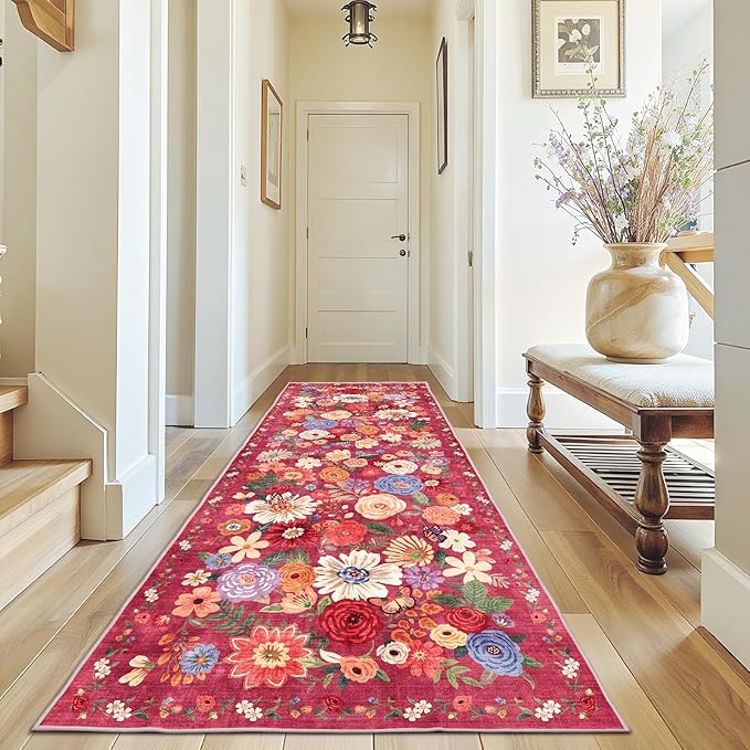 Rug for Hallways Kitchen Rug 3x7, Non Slip Washable Rugs by WelcometoBabovid