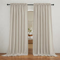 RYB HOME Extra Wide Semi Sheer Curtains, Back Tab Room Divider by RYBHOME