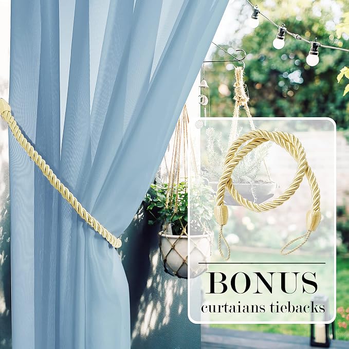 RYB HOME Outdoor Curtains Waterproof - Image 3